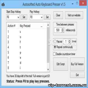 Autosofted Auto Keyboard Presser 1.5